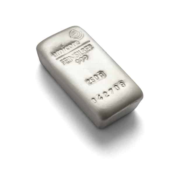 250 Grams Umicore Silver Bar Bullion Store