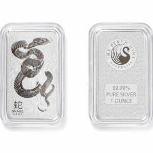 2025 Perth Mint Lunar Snake 1oz Silver Bar