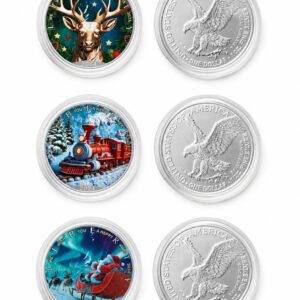 2024 Christmas Colorized Silver Coin Collection