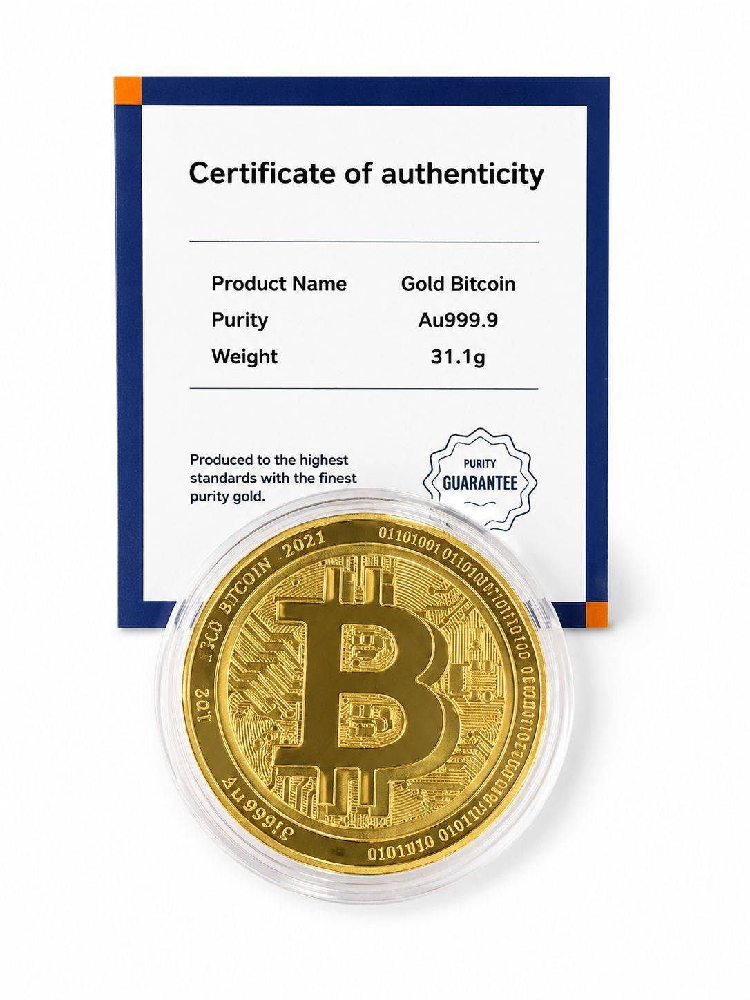 Gold Bitcoin collectible coin 2