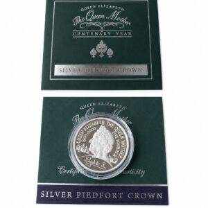 Queen Mother Centenary Silver Piedfort Crown